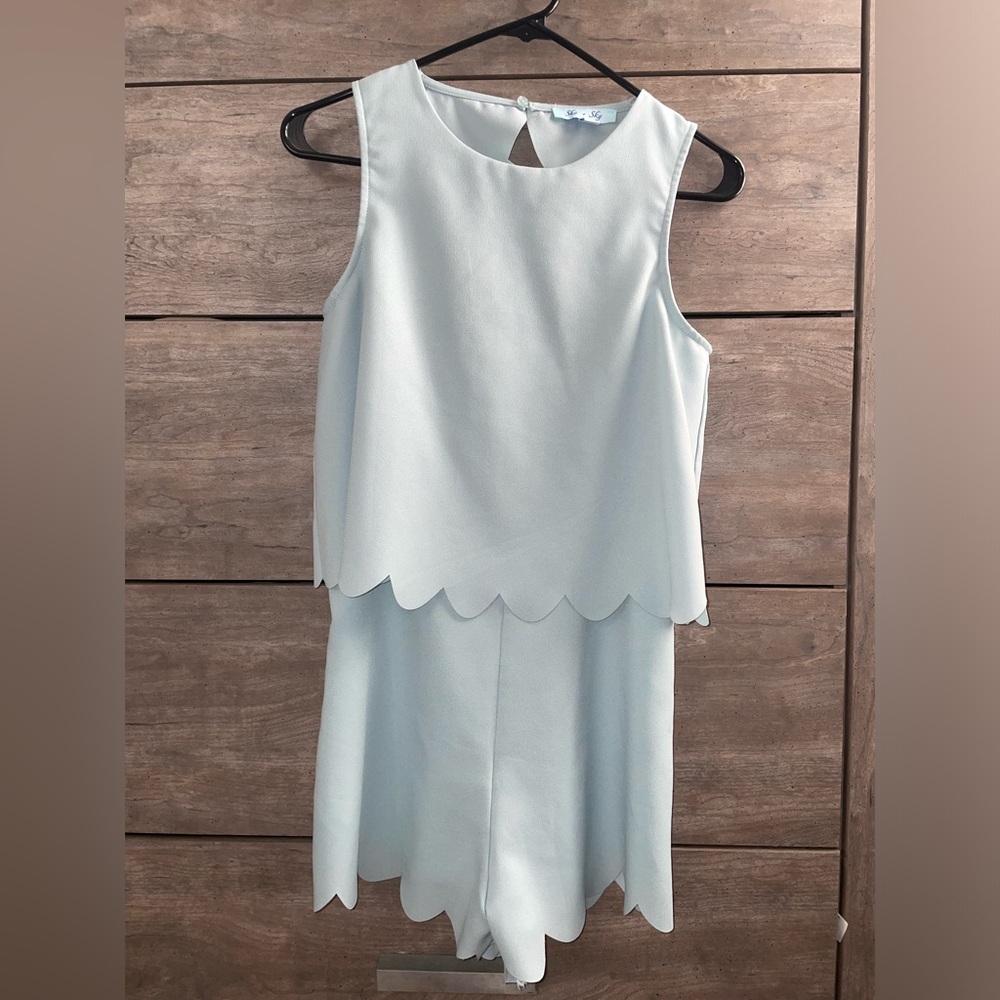 Blue Dressy Romper